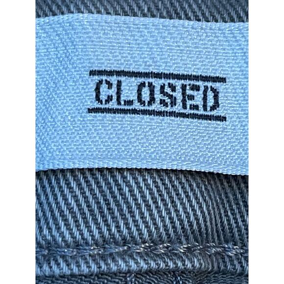 Closed Denim Women's Size 28 Gray Zip Up Flat Front Tapered Leg Denim Jeans - Picture 2 of 8